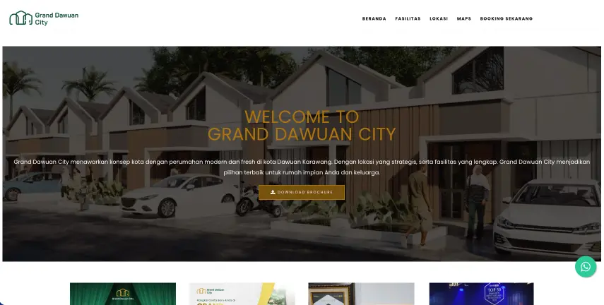 Landing Page untuk Grand Dawuan City